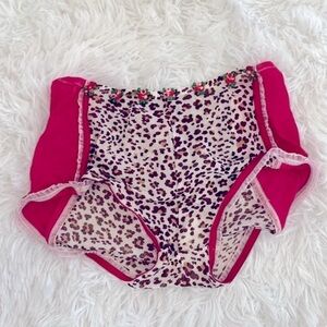 Vintage Victoria’s Secret cheetah Cottagecore mesh ruffle knickers